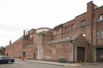 Exterior. General view of the east elevation taken from the south east.