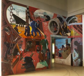 Interior. Detail of wall painting.