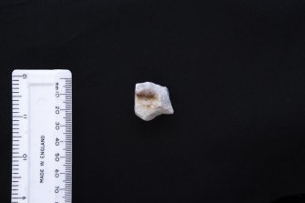 Section of fragment of composite pillar from corner of tombchest (with scale)