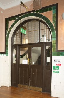 Interior. Details of central hall doorway.