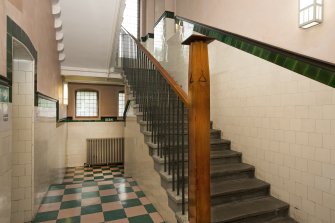 Interior. General view of ground floor stairhall.