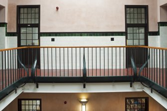 Interior. General view of second floor balcony level.