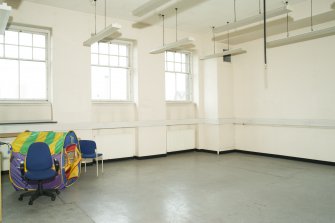 Interior. General view of second floor former classroom.