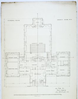 Plan of Principal Floor. County Room No. II (2)
Lithograph copy of drawings by John Cunningham, Archt.