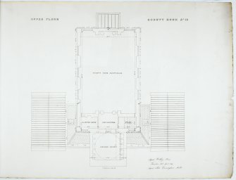 Plan of Upper Floor. County Room No. III.
Lithograph copy of drawings by John Cunningham, Archt.