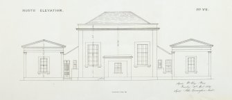 North Elevation. County Room No. VII.
Lithograph copy of drawings by John Cunningham, Archt.