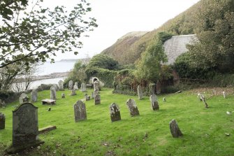 General view of church, burial aisle and burial ground taken from the south east