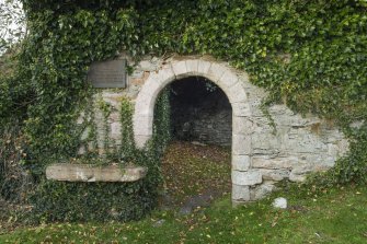 View of church doorway on south wall.