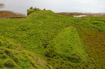 The quarry floor, looking SE. The purpose of the long mounds is not known. (Colin Martin)