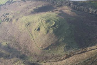 Oblique aerial view of The Knock fort, looking to the SW.
