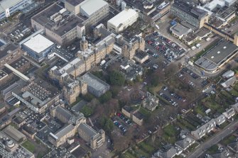 Oblique aerial view of the Western General Hospital, looking N.