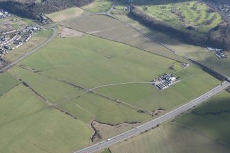 Oblique aerial view of the site of the Raploch aerodrome, looking ESE.
