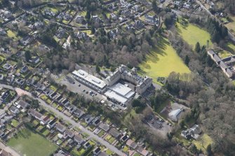 Oblique aerial view of the Dunblane Hydropathic Hotel, looking WSW.