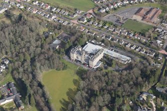 Oblique aerial view of the Dunblane Hydropathic Hotel, looking NE.