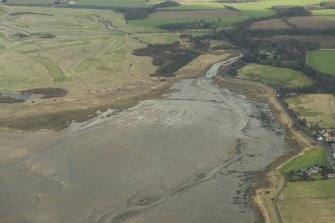 Oblique aerial view of Aberlady Bay, looking E.