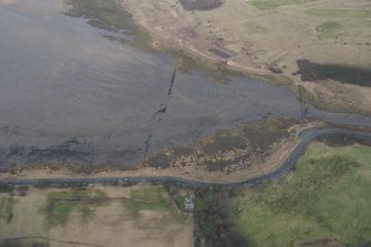 Oblique aerial view of Aberlady Bay, looking N.