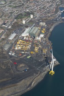 Oblique aerial view of RGC Offshore Construction Yard, looking NE.