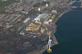 Oblique aerial view of RGC Offshore Construction Yard, looking NNE.
