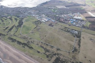 Oblique aerial view of Montrose Airfield, looking WNW.