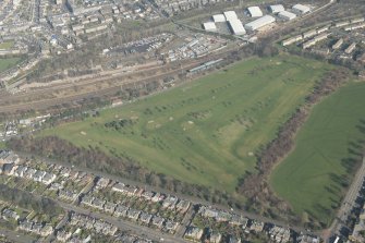 Oblique aerial view of Portobello Golf Course, looking to the NE.