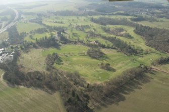 Oblique aerial view of Glenbervie Golf Course, looking to the SW.