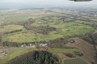 Oblique aerial view of Glenbervie Golf Course, looking to the NE.