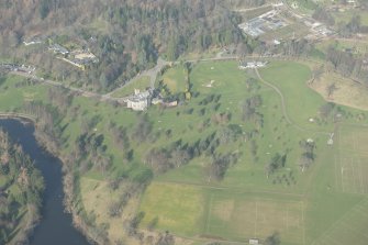 Oblique aerial view of Airthrey Castle and Golf Course, looking to the  NNE.