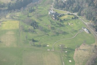 Oblique aerial view of Airthrey Castle and Golf Course, looking to the NW.