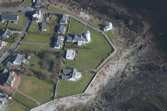 Oblique aerial view of Toward Point lighthouse, looking to the ENE.