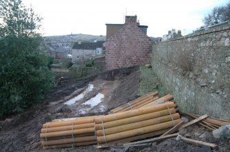 View, South, of South West corner of site.