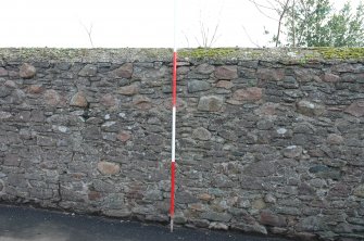 Detail of exterior face of garden wall on Ann Street.