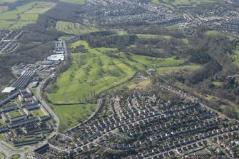 Oblique aerial view of Linn Park Golf Course, looking SW.