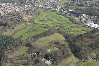 Oblique aerial view of Linn Park Golf Course, looking E.