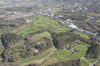 Oblique aerial view of Linn Park Golf Course, looking NE.