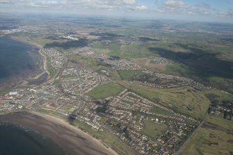 Oblique aerial view of Lochgreen Golf Course and Fullerton Golf Course, looking NE.