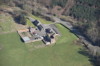 Oblique aerial view of Thomaston Castle, looking ENE.