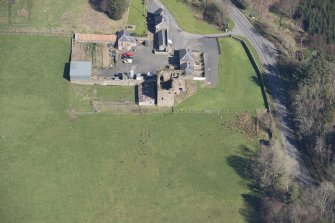 Oblique aerial view of Thomaston Castle, looking NE.