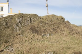 South east wall and ditch, view from south west