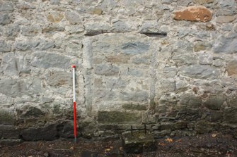 Illustration of Detail of stone-blocked opening GW16 for Historic Building Record and Watching Brief of Hopetoun Home Farm, South Queensferry.