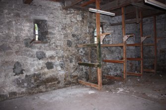 Internal ground floor, Room 3, general view of E wall