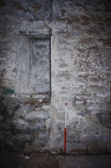 Internal ground floor, Room 3, detail of window on E wall
