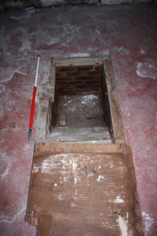 Internal ground floor, Room 2, Detail of the chute in the floor