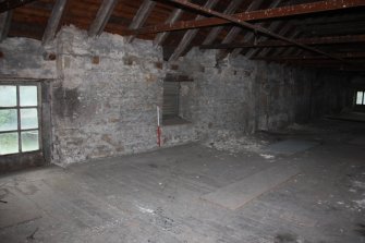 Internal upper floor, Room 4, General view of E wall