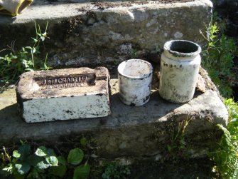 Detail of the brick and pottery recovered from the made ground