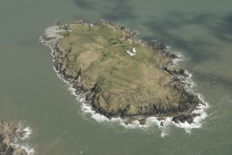 Oblique aerial view of Little Ross Island, looking ENE.