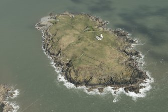 Oblique aerial view of Little Ross Island, looking ENE.