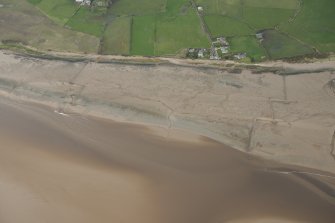 Oblique aerial view of the Battlehill stake nets, looking NNW.