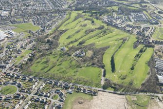Oblique aerial view of Annanhill Country House and Annanhill Golf Course, looking to the S.