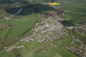 Oblique aerial view of Duns, looking N.