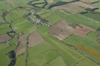 Oblique aerial view of Midlem and Midlem Airfield, looking WSW.